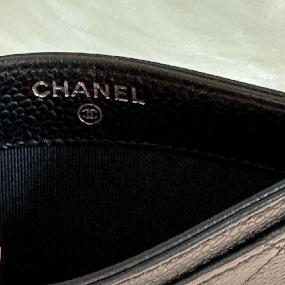 Chanel Interlocking CC Logo Card Holder black caviar - Picture 6 of 10